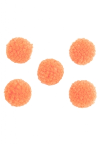 OUTLET Pompoentjes/pompons/pompoms, 25 mm, 40 st, perzik