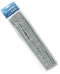 OUTLET Chenilledraad, 6mm, 30 cm 25 stuks grijs