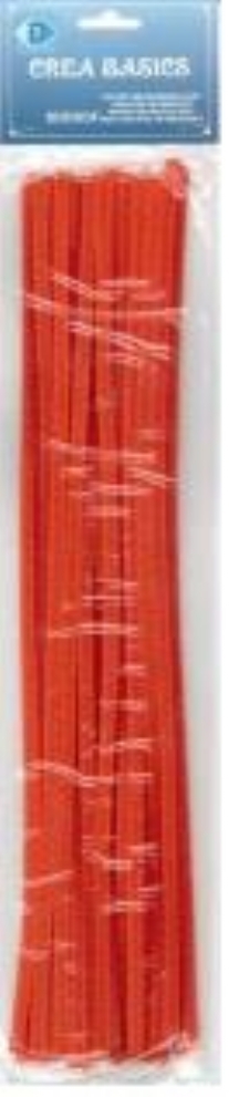 OUTLET Chenilledraad, 6mm, 30 cm 25 stuks oranje