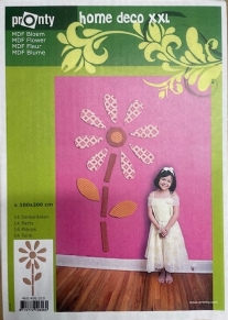 OUTLET MDF bloem XL wanddecoratie 100 x 200 cm 14-delig