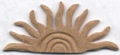 OUTLET MDF Ornament halve zon, 10 x 5 cm