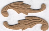 OUTLET MDF Ornament Fantasy lang rechts en links, 12 x 4 cm