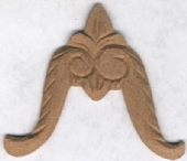 OUTLET MDF Ornament Fantasy hoek, 10 x 8 cm