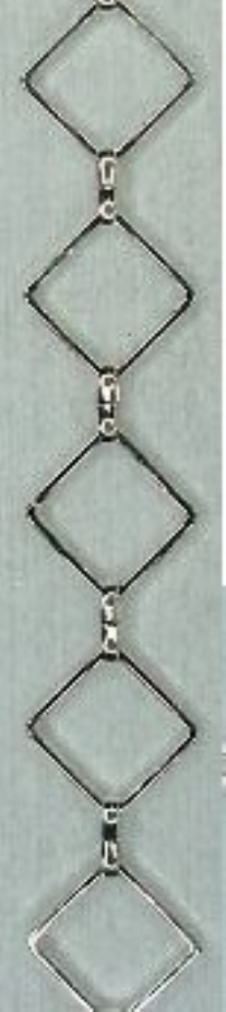 OUTLET DIY ketting zilver vierkant 12 mm, 75 cm
