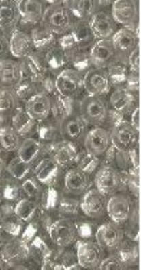 OUTLET Glazen kraaltjes/ rocailles met zilveren kern, 3 mm (8/0), 100 gram, zilver