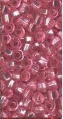 OUTLET Glazen kraaltjes/ rocailles met zilveren kern, 3 mm (8/0), 100 gram, rose