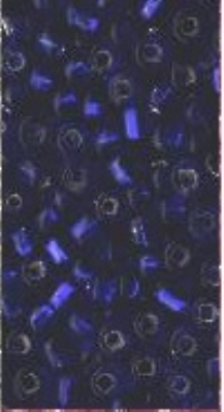 OUTLET Glazen kraaltjes/ rocailles met zilveren kern, 3 mm (8/0), 100 gram, blauw