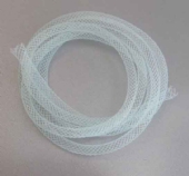 OUTLET Fishnet tubes, nylon, 4mm x 1 meter, lichtblauw