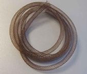 OUTLET Fishnet tubes, nylon, 4mm x 1 meter, bruin