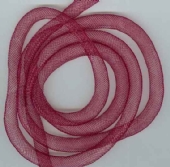OUTLET Fishnet tubes, nylon, 8mm x 1 meter, wijnrood