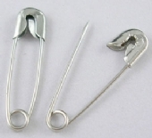 OUTLET Mini veiligheidsspelden 20mm, 144 stuks, zilver
