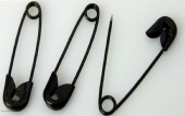 OUTLET Veiligheidsspelden 34mm, 144 stuks, zwart