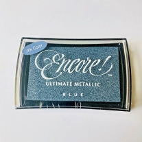 OUTLET stempelkussen Encore, ultimate metallic, blauw