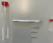 Luxe aluminium embossingpen /rilpen met vier verwisselbare tips