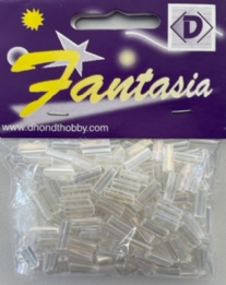 OUTLET Glazen staafkralen, 3.5 x 10 mm, 50 gram, kristal AB