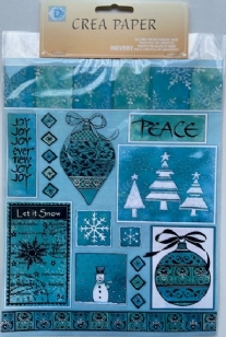 OUTLET Stickervel kerst, let it snow, 23 x 18 cm,