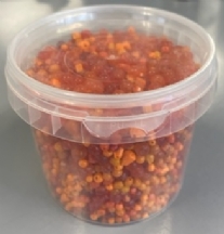 OUTLET Glaskralenmix  / Rainbow mix, oranje, 500 gram