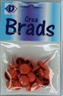 OUTLET Splitpennen / brads, 8 x 10 mm, papaya