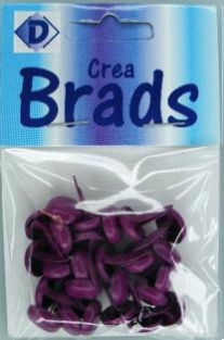 OUTLET Splitpennen / brads, 8 x 10 mm, bieten paars