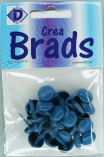 OUTLET Splitpennen / brads, 8 x 10 mm, blauw