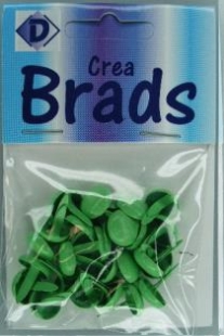 OUTLET Splitpennen / brads, 8 x 10 mm, jadegroen