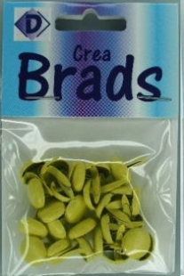 OUTLET Splitpennen / brads, 8 x 10 mm, botergeel