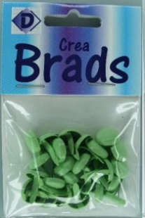 OUTLET Splitpennen / brads, 8 x 10 mm, pastelgroen