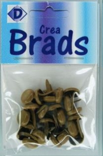 OUTLET Splitpennen / brads, 8 x 10 mm, khaki