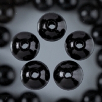 OUTLET Houten kralen, rond, 12 mm, 32 stuks, zwart