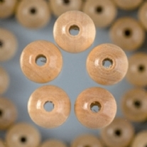 OUTLET Houten kralen, rond, 12 mm, 32 stuks, naturel