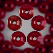 OUTLET Houten kralen, rond, 12 mm, 32 stuks, donkerrood