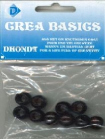 OUTLET Macrame kralen van hout rond met groot gat, 12 mm, 10 stuks, bruin