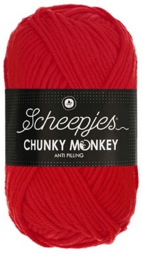 Chunky Monkey acrylwol 100 gram 1010 rood