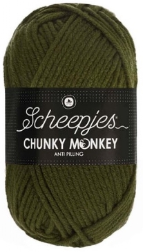 Chunky Monkey acrylwol 100 gram 1027 olijfgroen
