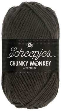 Chunky Monkey acrylwol 100 gram 2018 donkergrijs