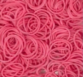 OUTLET Rainbow bands/loombandjes, 600 stuks, felroze