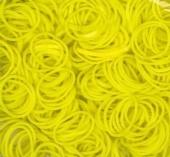 OUTLET Rainbow bands/loombandjes, 600 stuks, geel