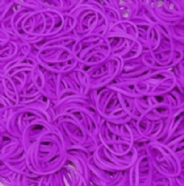 OUTLET Rainbow bands/loombandjes, 600 stuks, paars