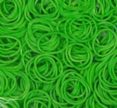 OUTLET Rainbow bands/loombandjes, 600 stuks, groen