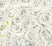 OUTLET Rainbow bands/loombandjes, 600 stuks, wit