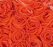 OUTLET Rainbow bands/loombandjes, 600 stuks, oranje