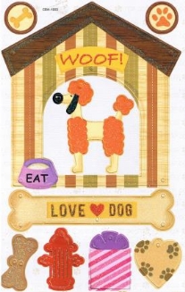 OUTLET Ornamenten om op te hangen van dik karton, Hond