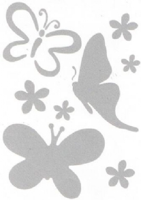 OUTLET Deco glass decoratie stickers, vlinders en bloemen