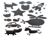 OUTLET Iron on metal zilver motieven, diverse figuren