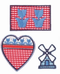 OUTLET Applicaties zelfklevend, dutch fantasy 1 , set van 3 stuks