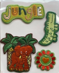 OUTLET Applicaties zelfklevend, jungle love 2, set van 4 stuks
