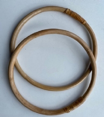 Tasbeugel bamboe, rond, 20 cm, a 2 stuks