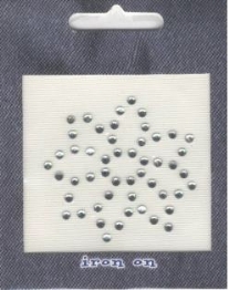 OUTLET Strass strijk applicatie bloem