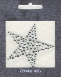 OUTLET Strass strijk applicatie, ster