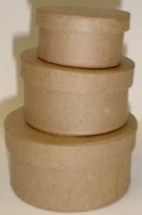 OUTLET Eco shape doosjes rond klein set in 3 maten 